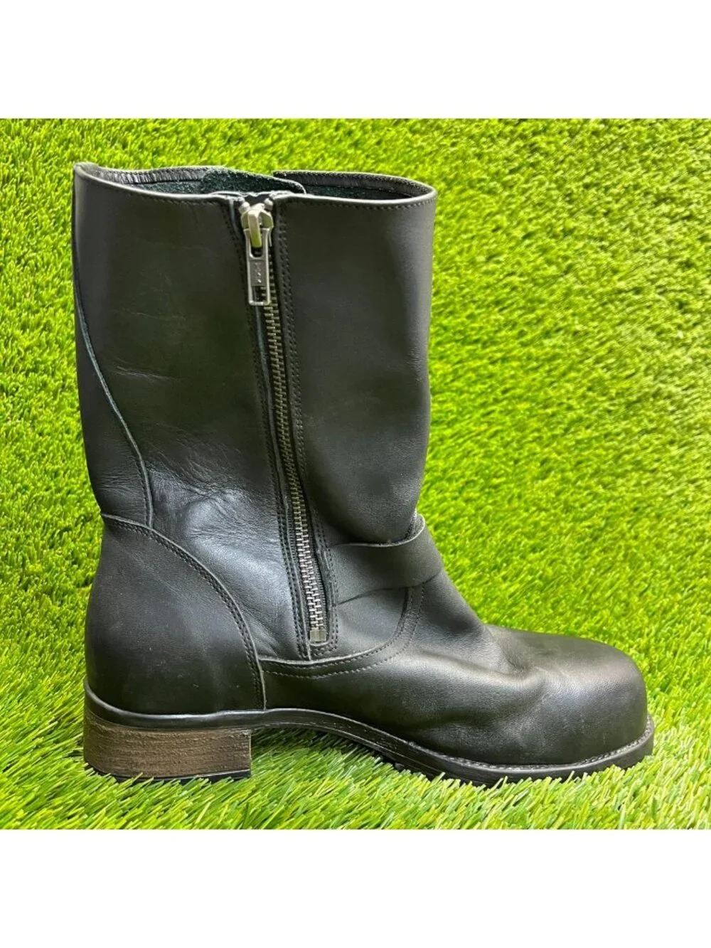 Mellow Walk Vanessa Womens Size 8.5 Black Steel Toe Motorcycle Engineer Boots